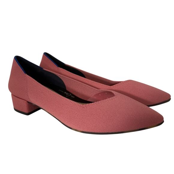Rothy’s “The High Point” Pointed Toe Knit Pump Comfort Heel Size 11 Machine Wash - Picture 1 of 11